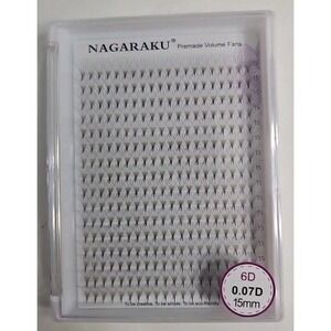 NAGARAKU 6D W Shape Eyelashes Extension 0.07Ð 15mm - Premade Fans 16 rows